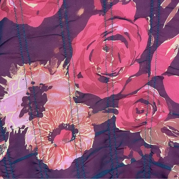 Vintage Coldwater Creek Crinkle Rose Overlay Jacket - Picture 6 of 15